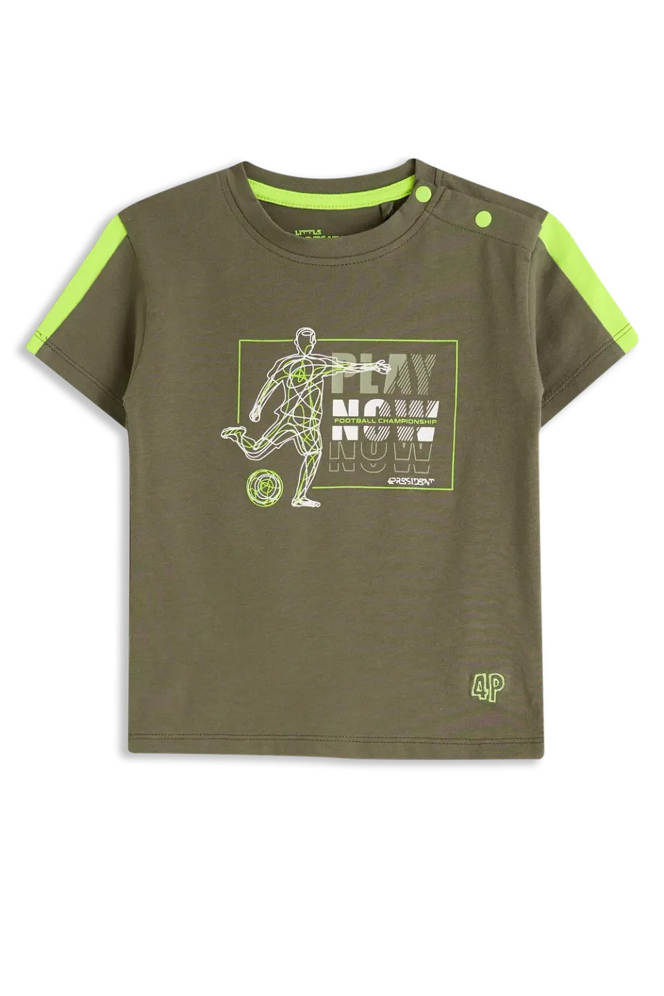 4President Daan Stone gray T-shirt jongens print