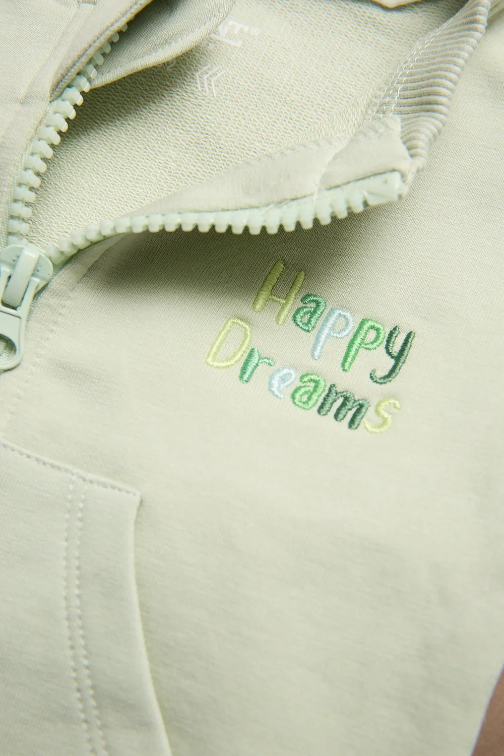 4PRESIDENT Yanick vest baby groen rits
