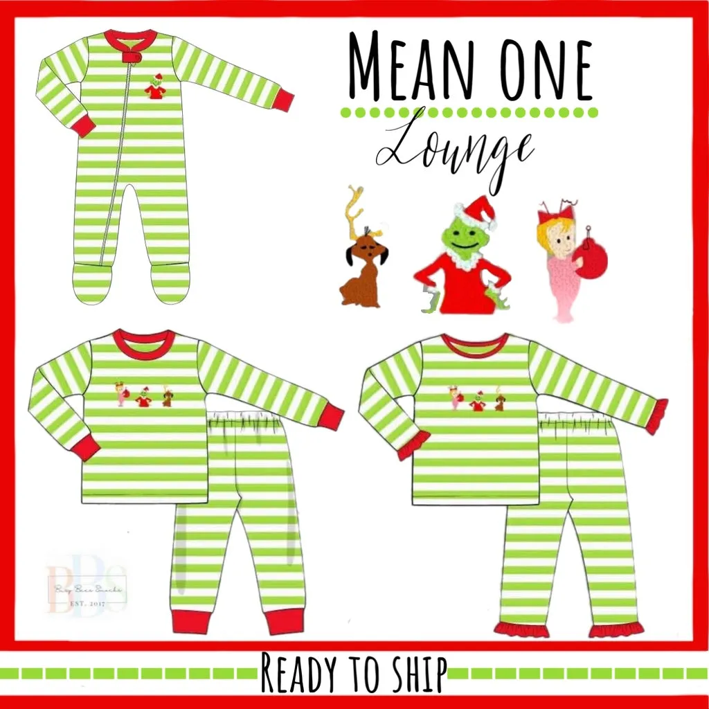 Busy Bee Smocks Mean One meisjespyjama 2-delig