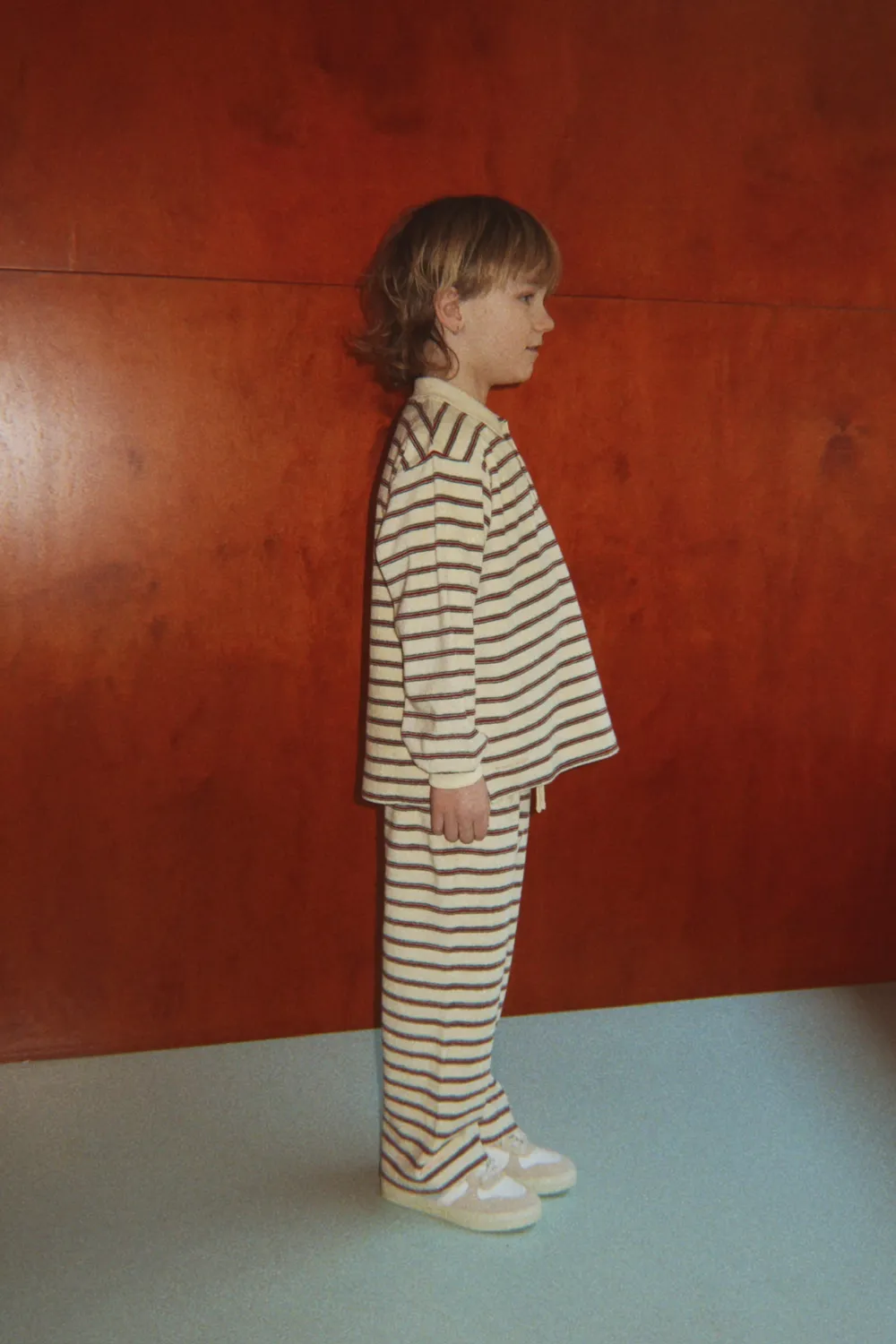 Konges Sløjd Itty sweatbroek classroom stripe biokatoen
