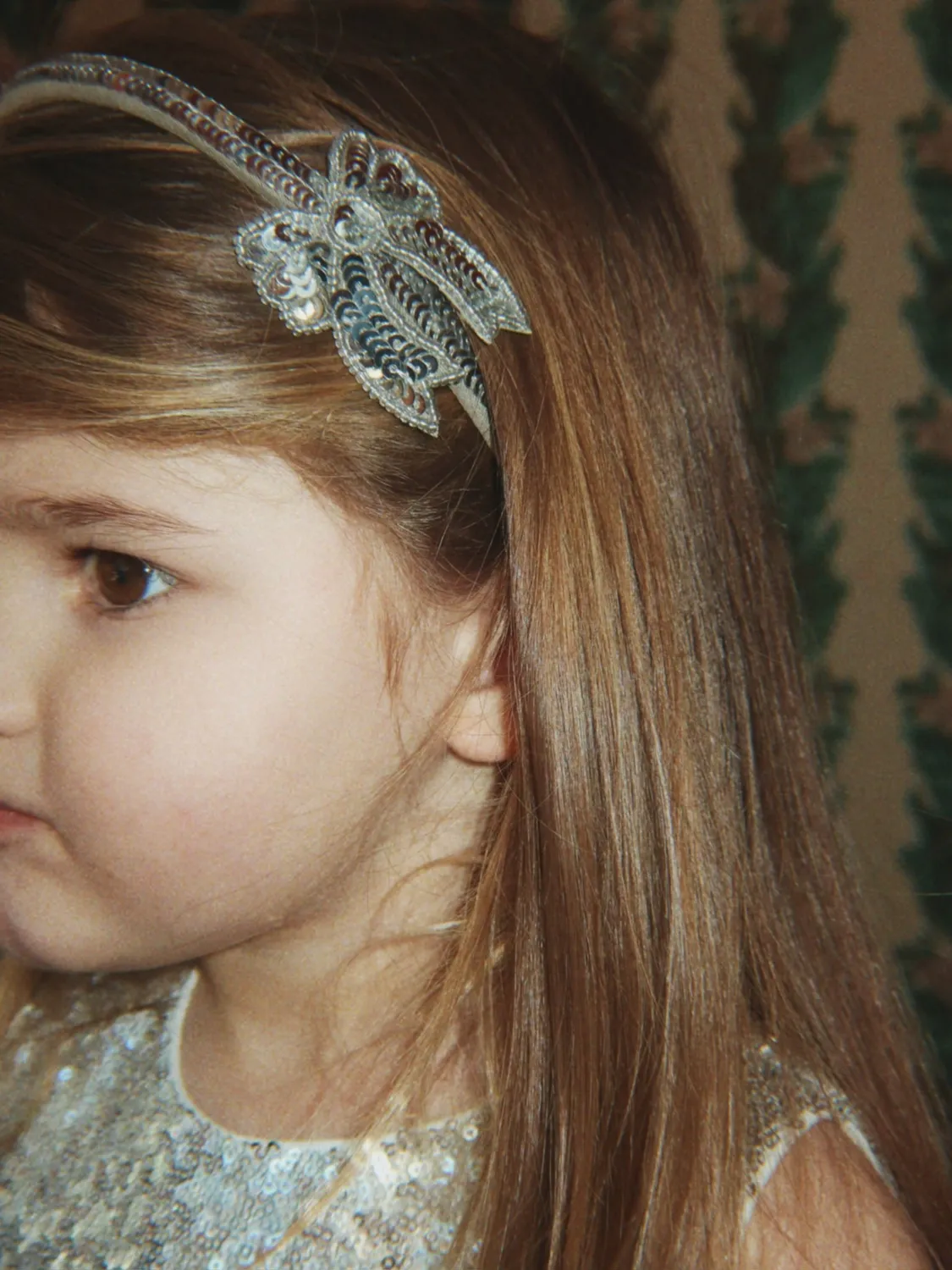 Konges Sløjd Haarband Paillettenstrik Silver Glitter