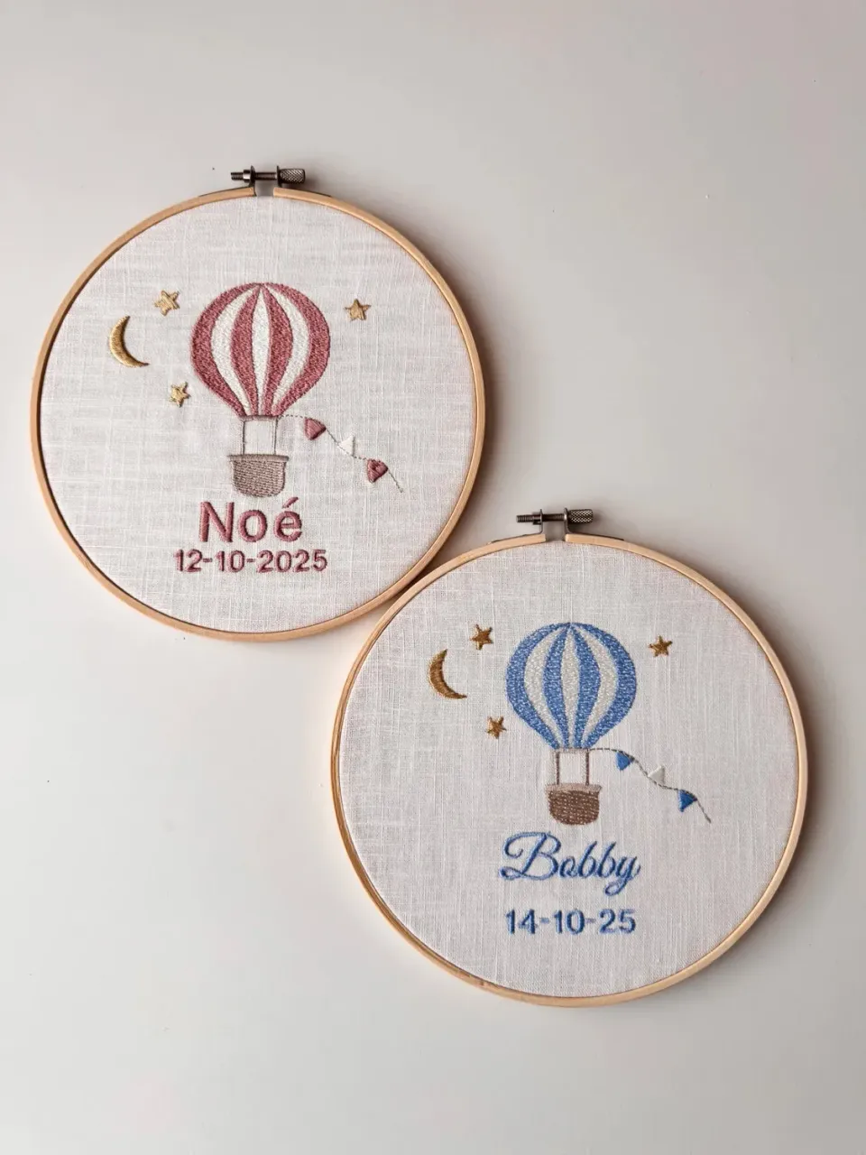 SODA FASHION Luchtballon geboortebordje hout