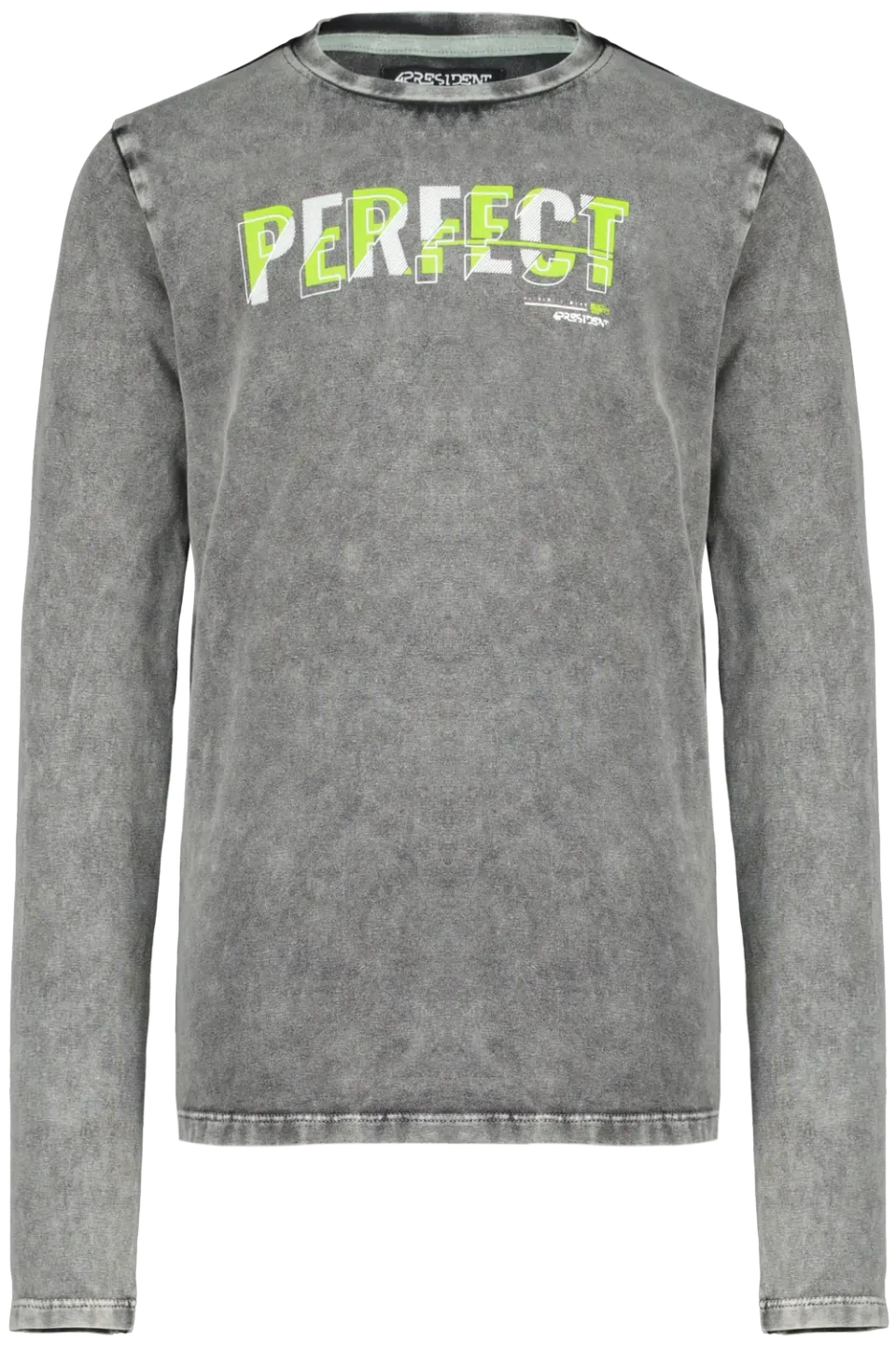 4PRESIDENT Maas longsleeve zwart acid wash