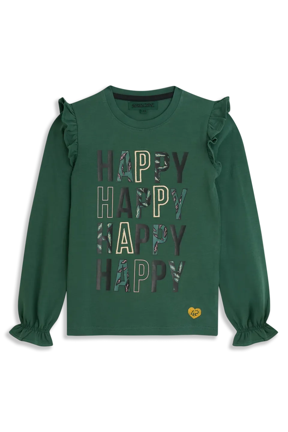 4PRESIDENT Anoek Green longsleeve meisjes katoen