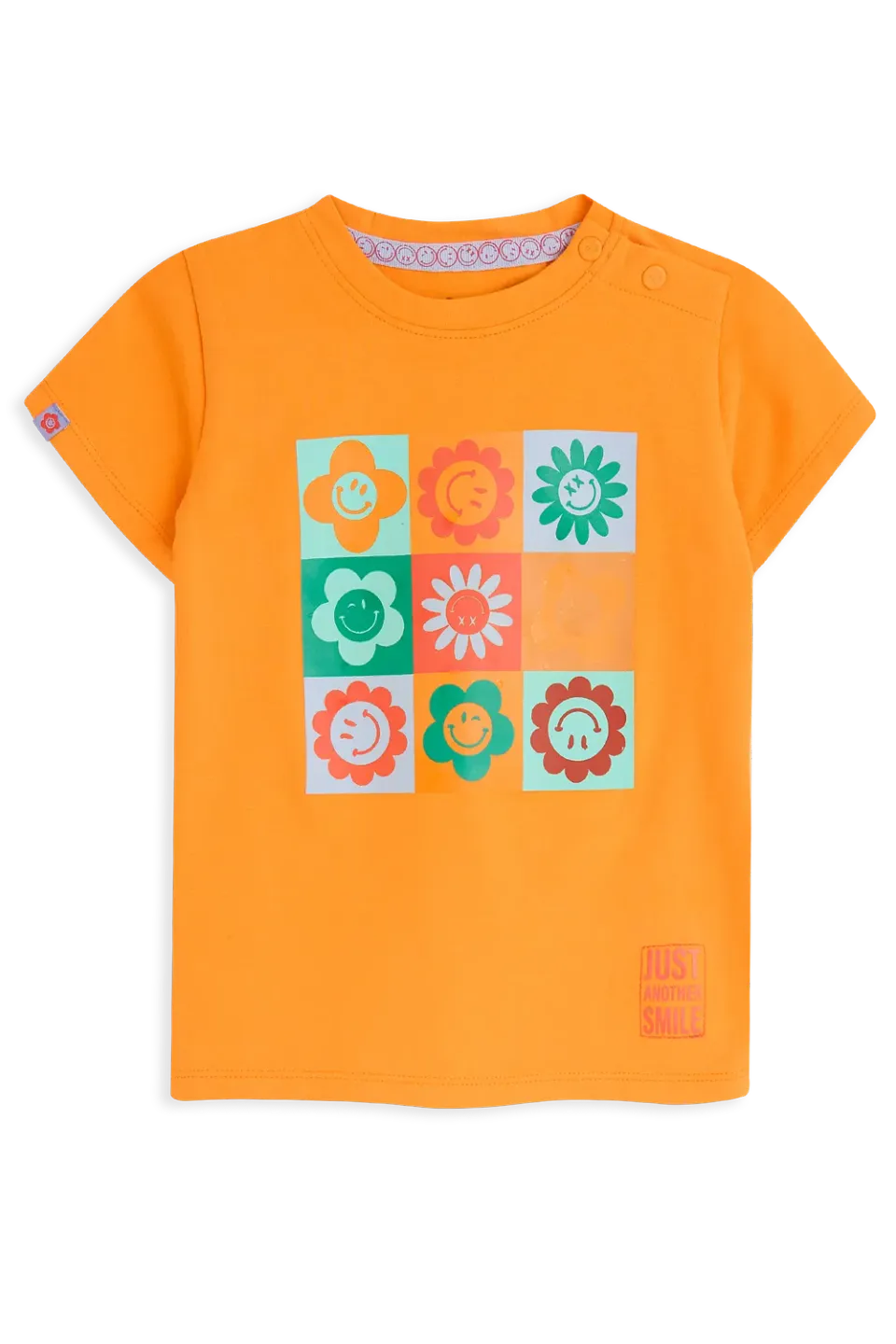 4President Noor Orange T-shirt oranje drukknoop