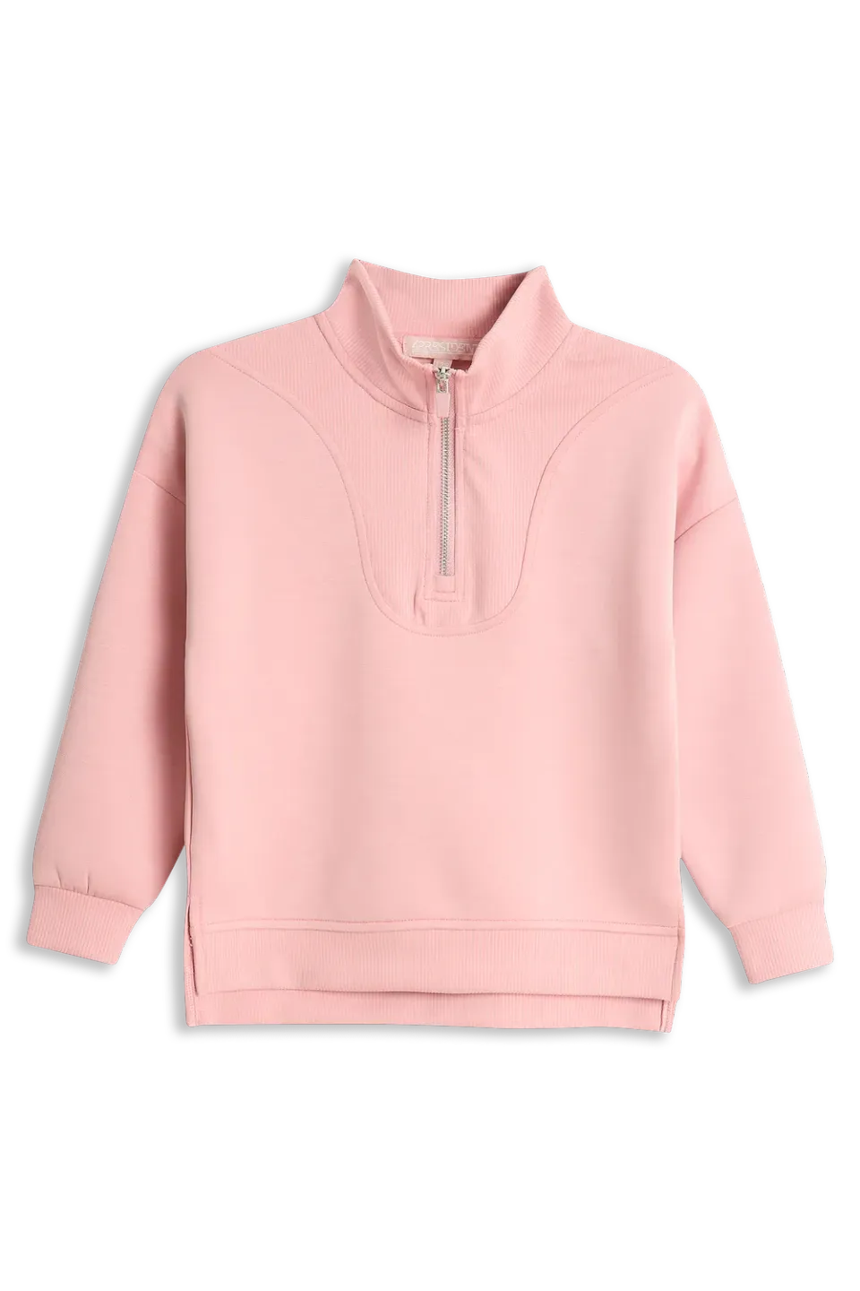 4PRESIDENT Maud sweater meisjes rits lichtroze stretch