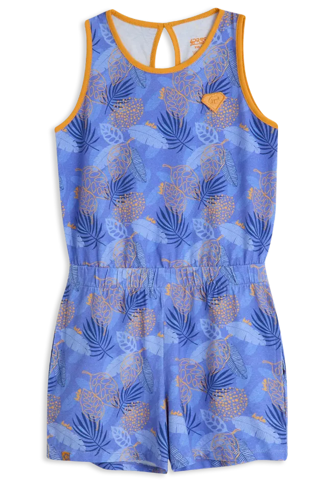 4President Nicia Aop Blue playsuit meisjes zakken