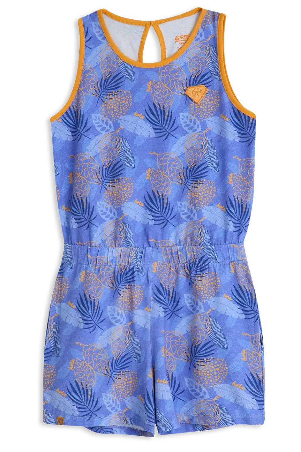 4President Nicia Aop Blue playsuit meisjes zakken