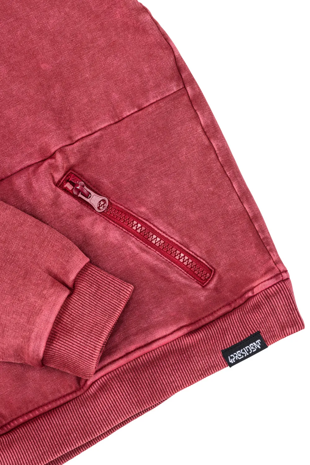 4PRESIDENT Nick Red sweater rood met ritszakken