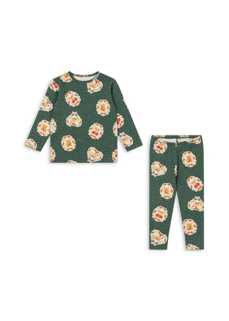 Konges Sløjd Basic Blouse-broekset Deer Diary Green biokatoen