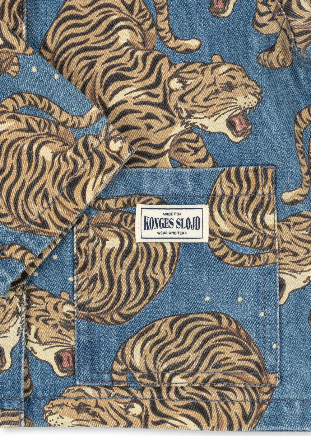 Konges Sløjd Magot overshirt panthera biokatoen denim