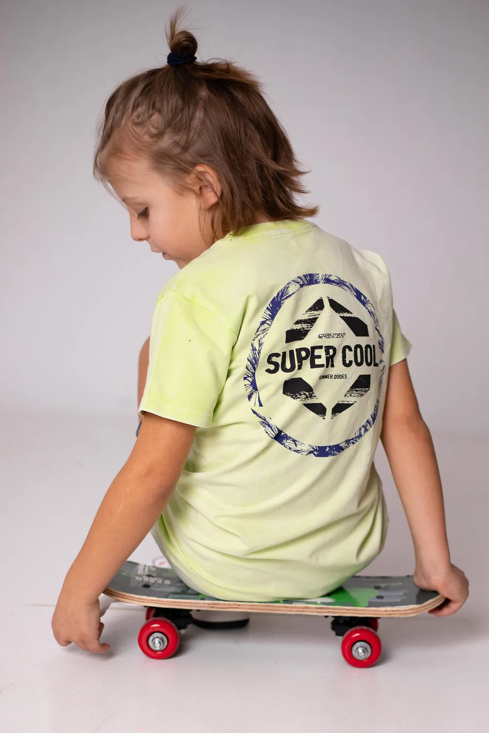 4President Thomas Sharp Green t-shirt acid wash