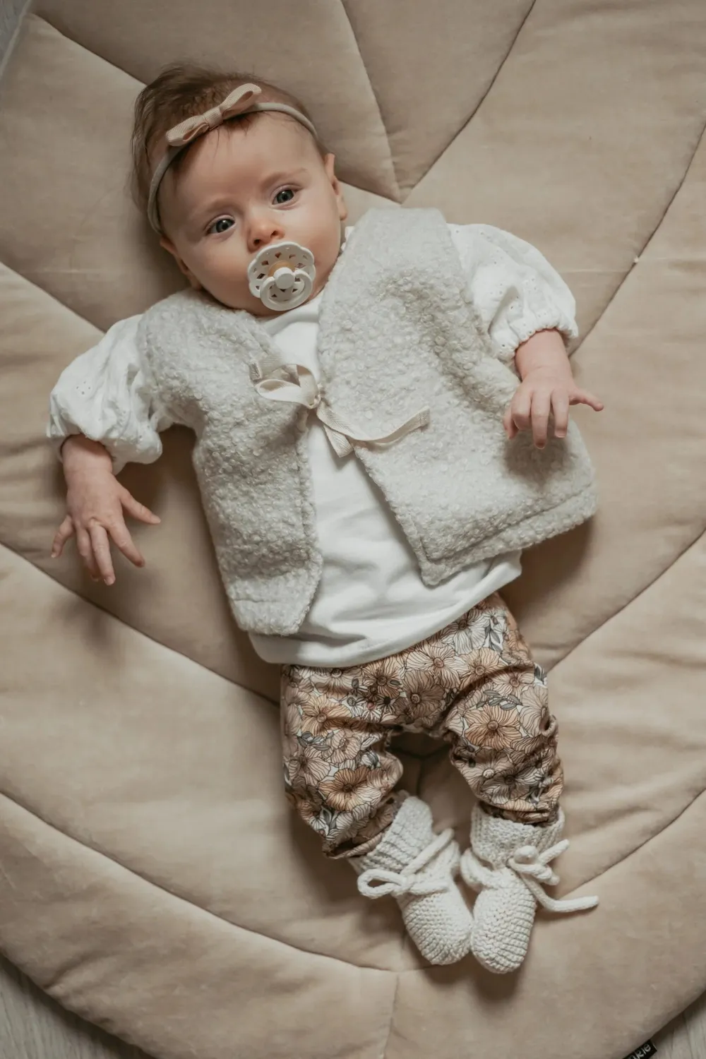 SODA FASHION Bloesem legging beige biokatoen
