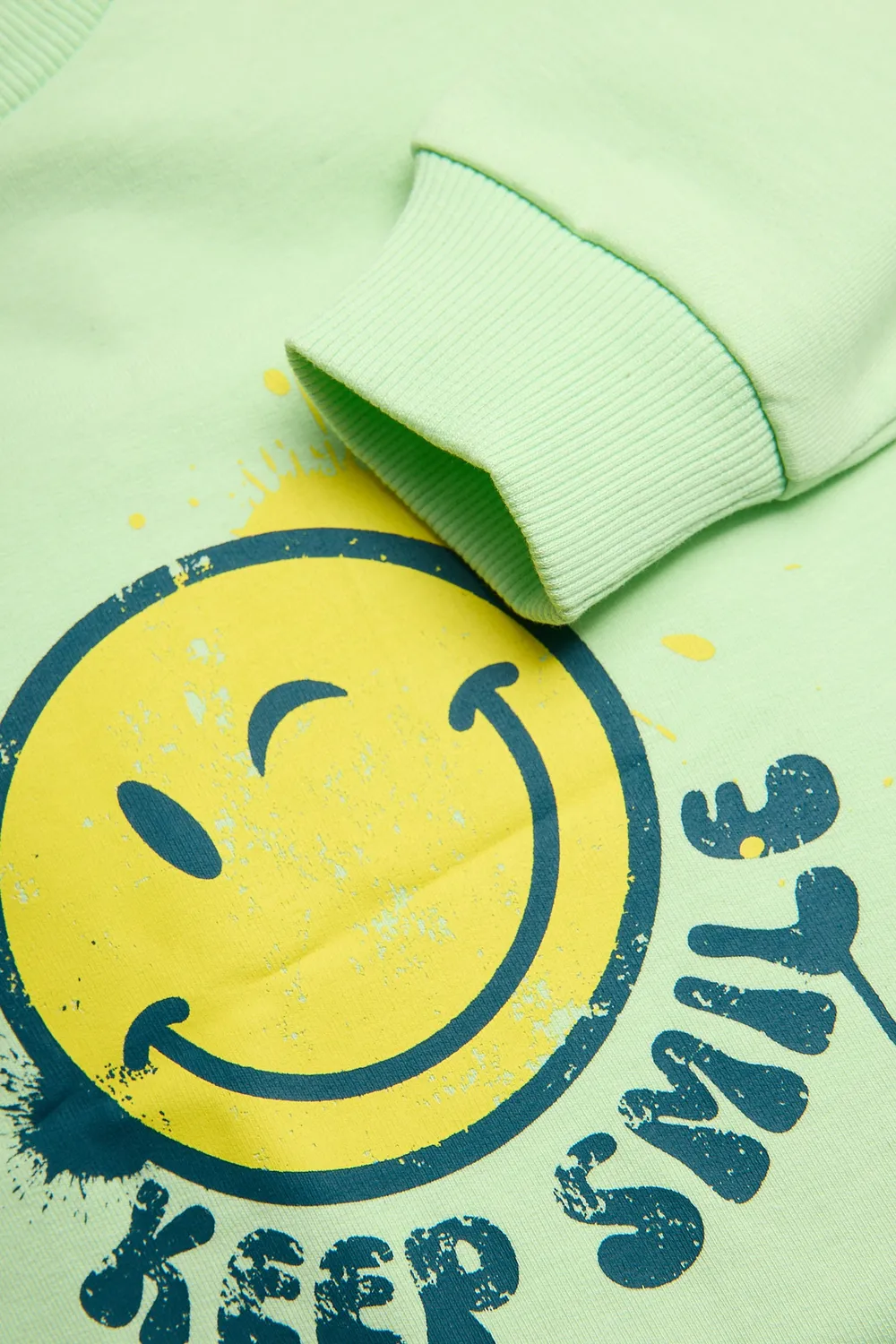 4PRESIDENT Paris Green trui groen keep smile