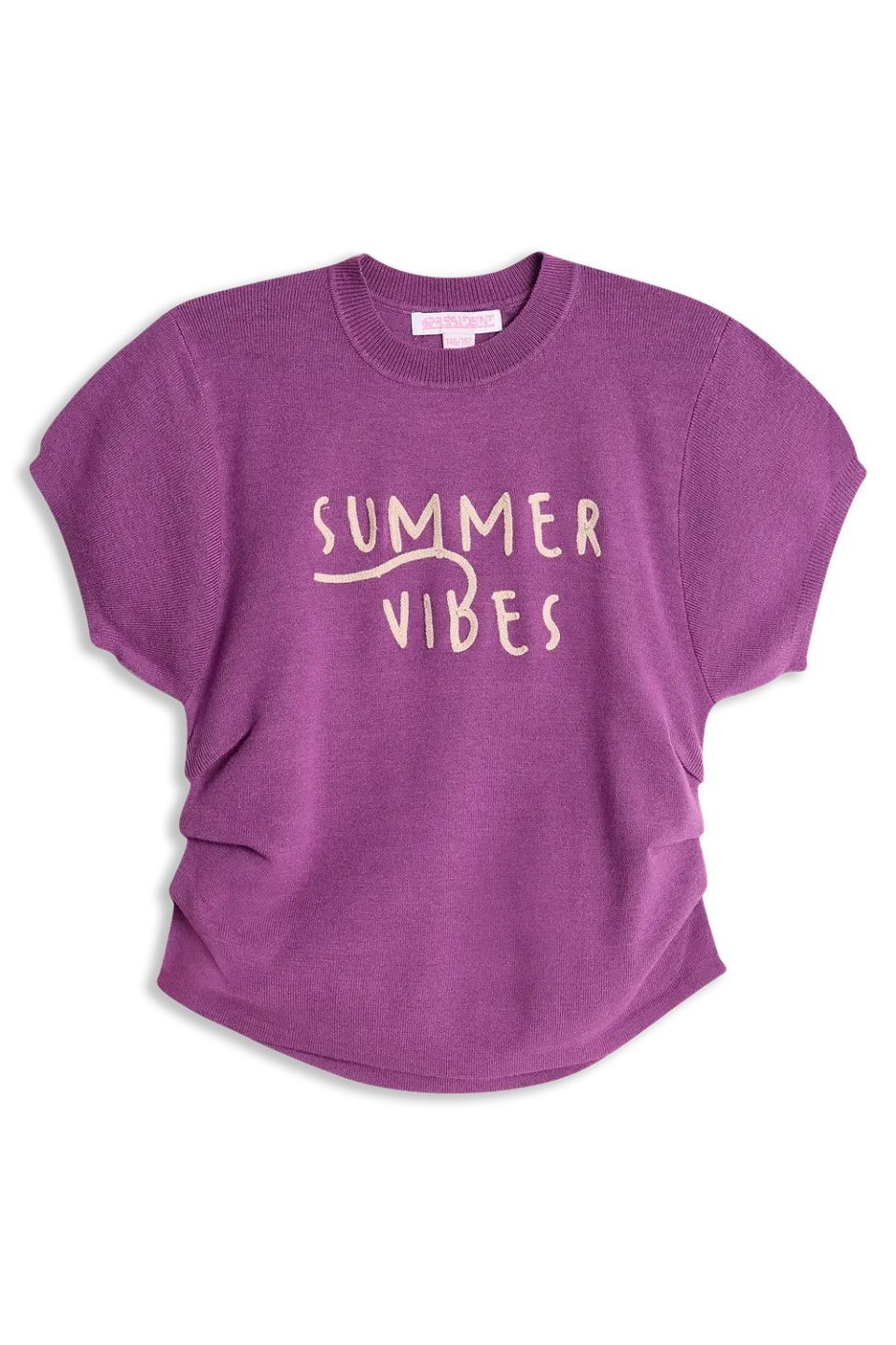 4PRESIDENT Rosie T-shirt Purple met brede kraag