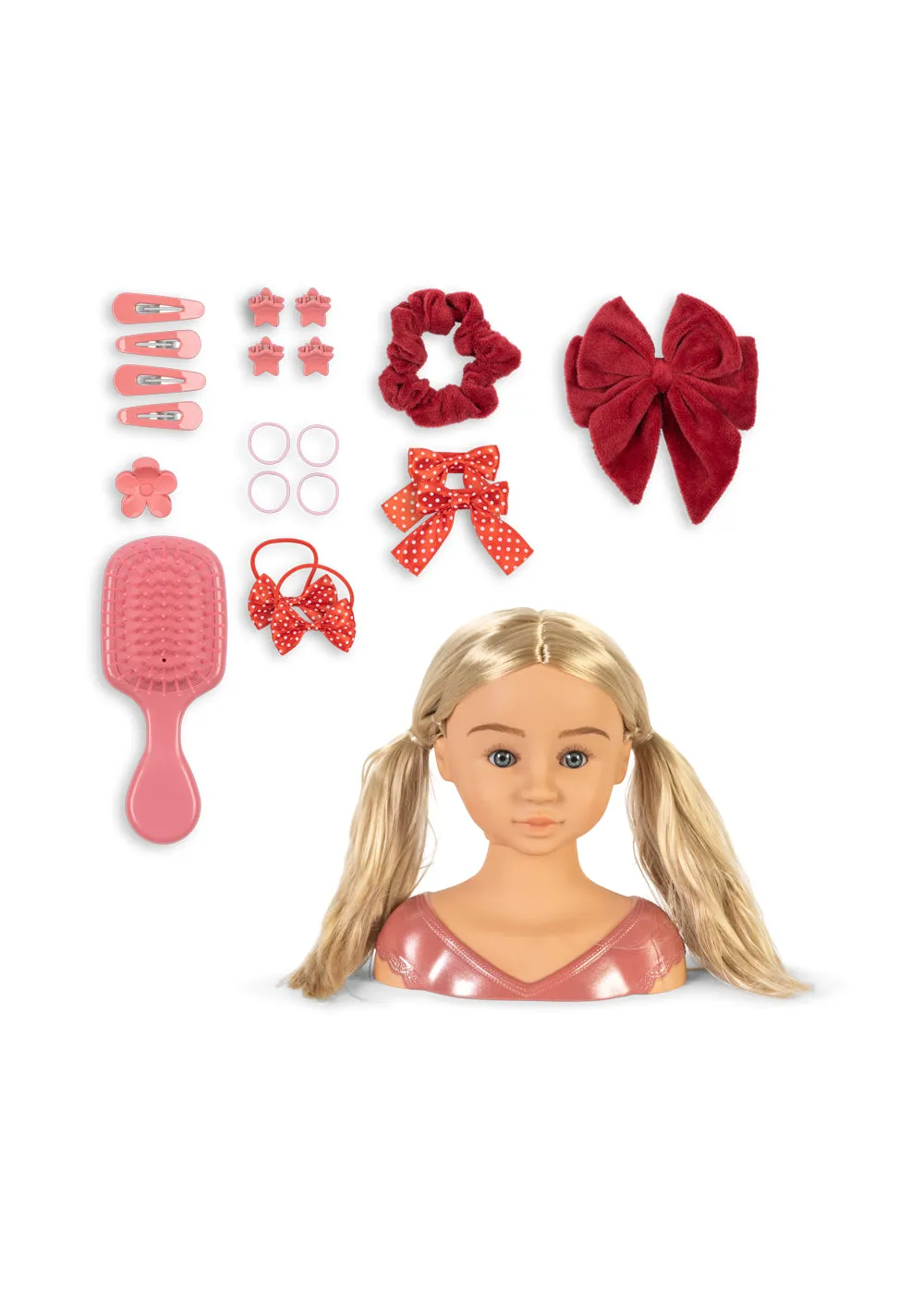 Konges Sløjd Violet kapsalon multi poppenhoofd set