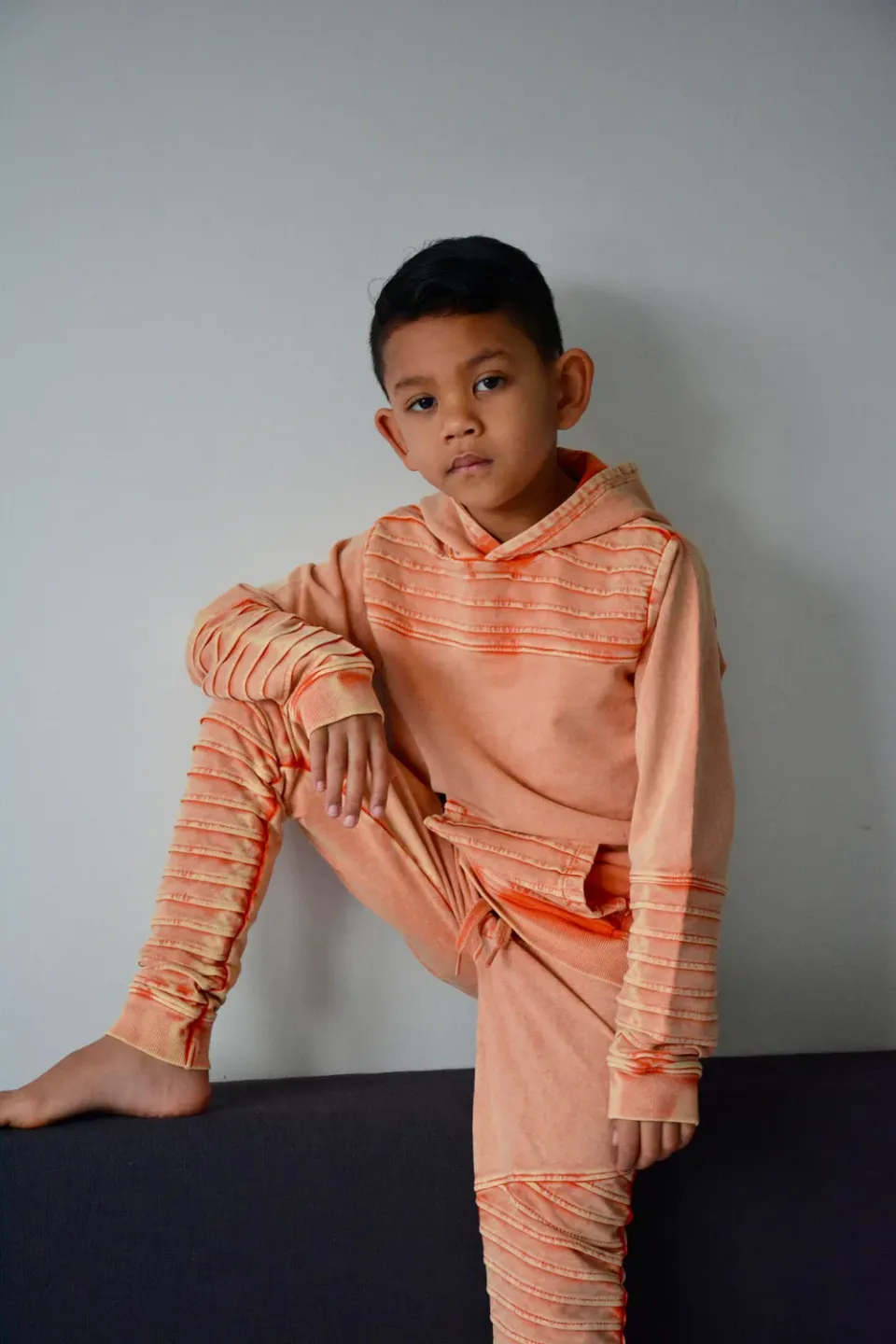 4PRESIDENT Tieme Orange Tiger biker broek jongens