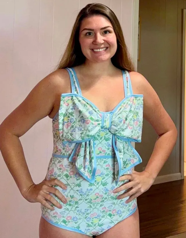 Busy Bee Smocks Mary-Keene Floral zwempak moeder kind