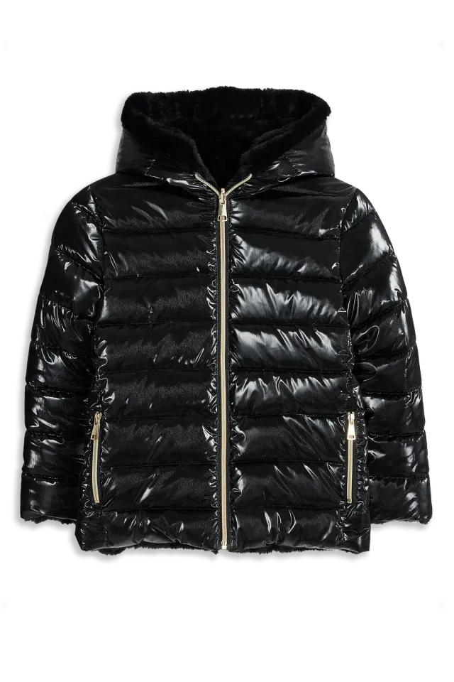 4President Poppy Black winterjas zwart omkeerbaar