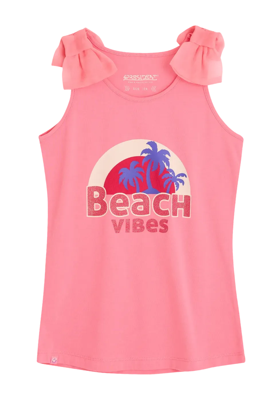 4PRESIDENT Rozlyn Pink top Sunny Vibes katoen