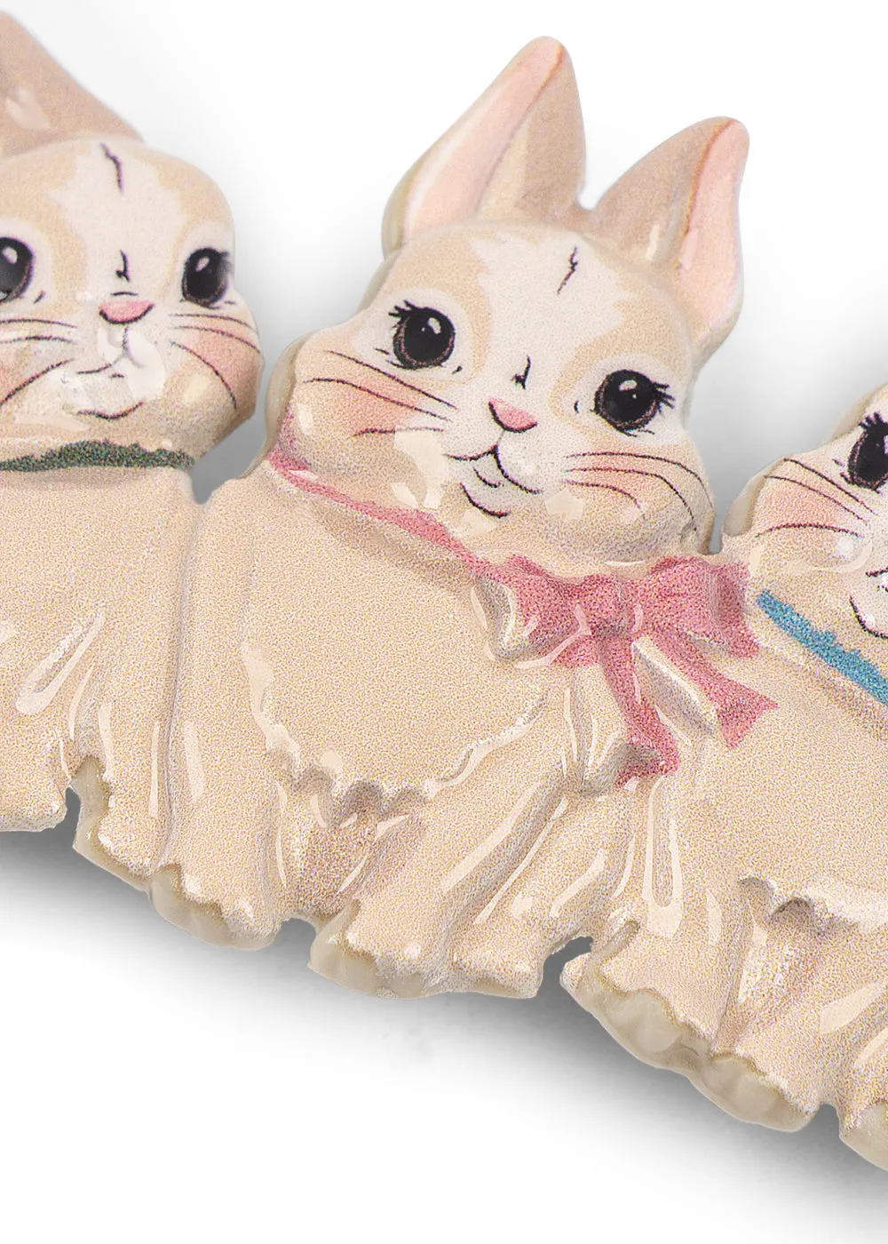 Konges Sløjd Bunny haarspeld met konijntjes glanzend