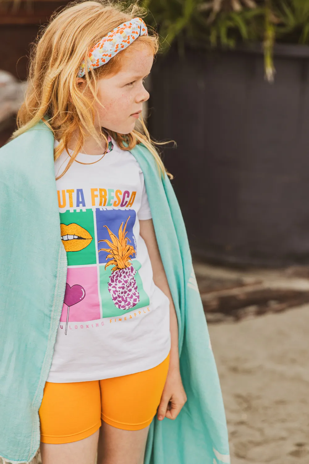 4PRESIDENT North White t-shirt meisjes wit glitter