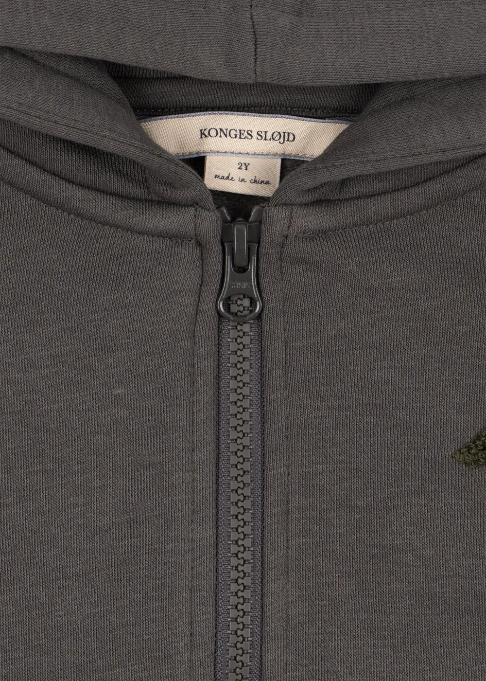 Konges Sløjd Lou hoodie magnet met rits biokatoen