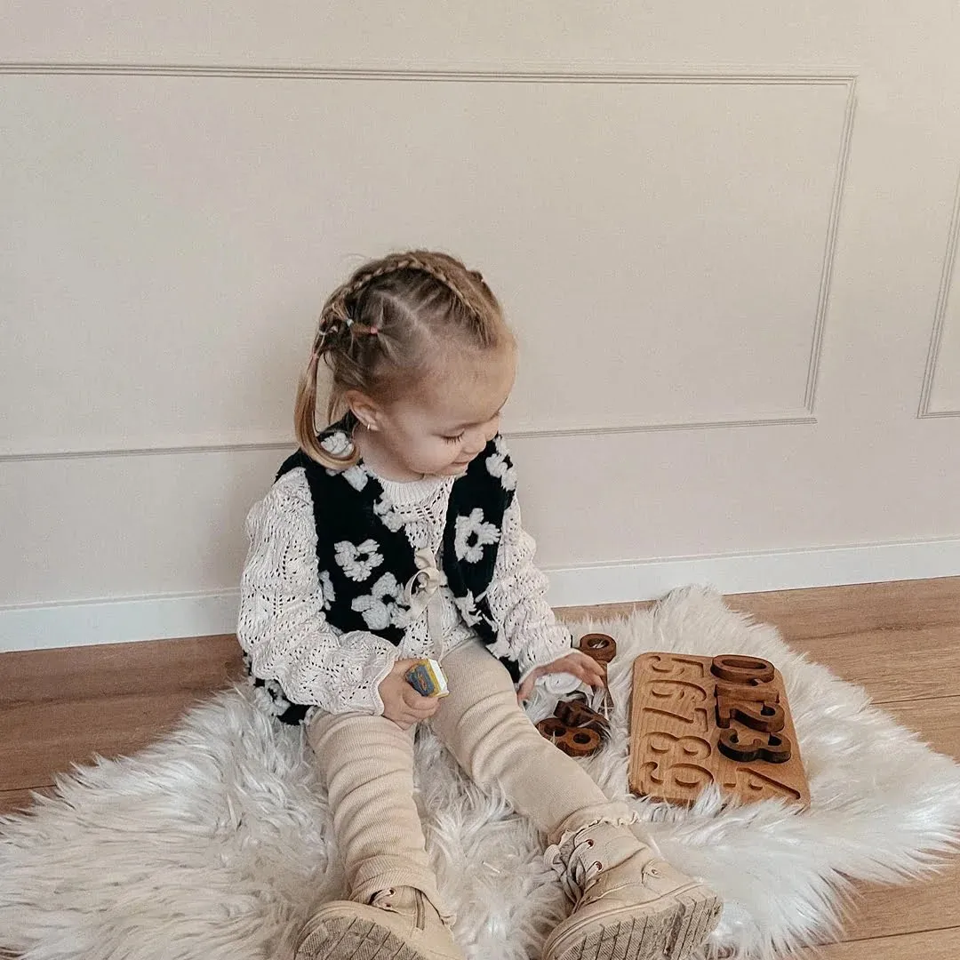 SODA FASHION Gilet Teddy Flowers navy baby