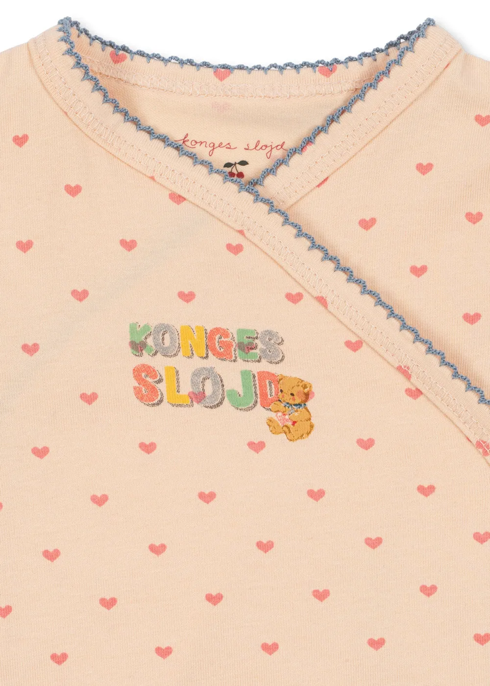 Konges Sløjd Basic Langarm Newborn romper teddy coeur biokatoen