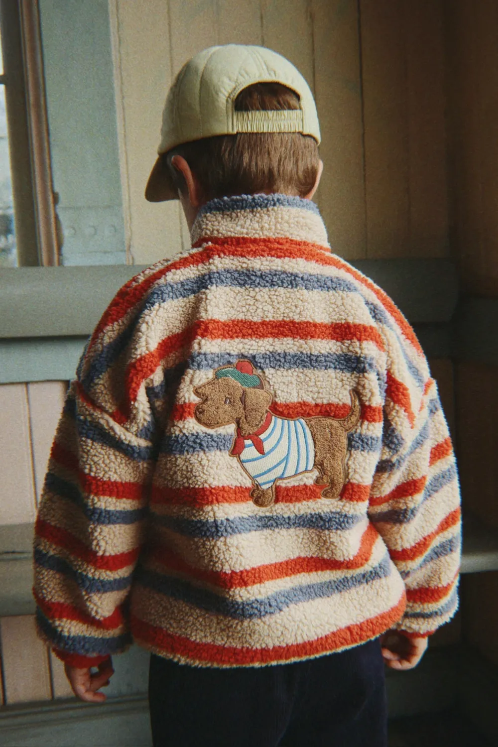 Konges Sløjd Jody teddyjas tangerine stripe fleece