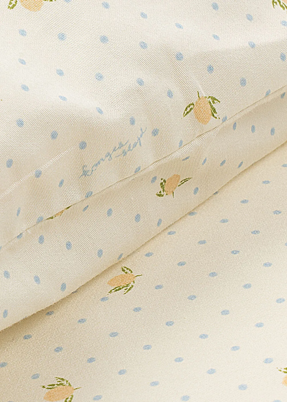 Konges Sløjd Baby Beddengoed Lemon Dot 70x100 biokatoen set