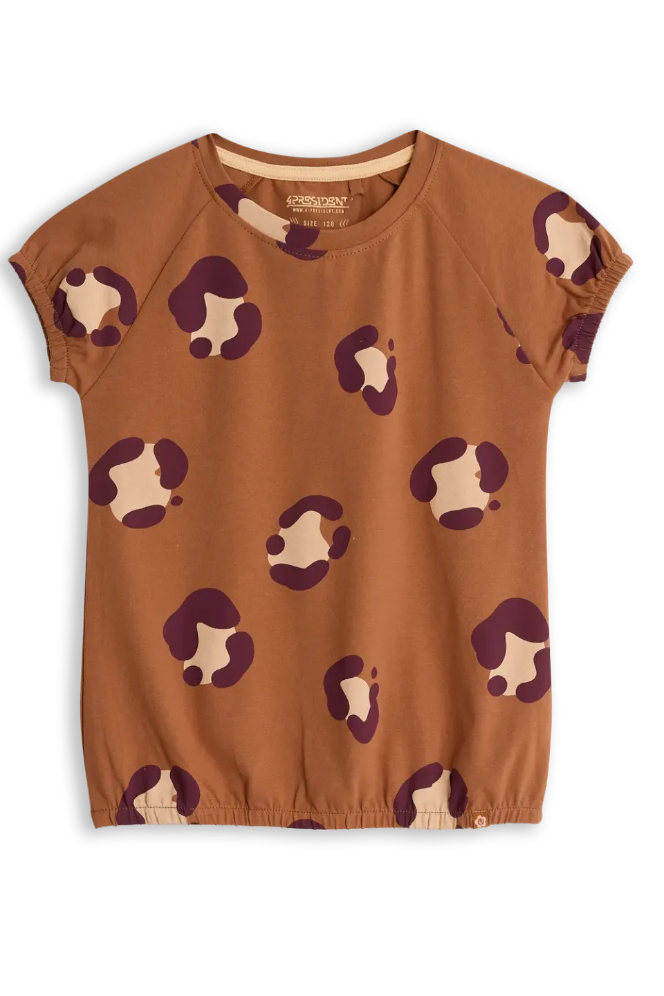 4President Hilde T-shirt luipaard bruin maat 92 katoen