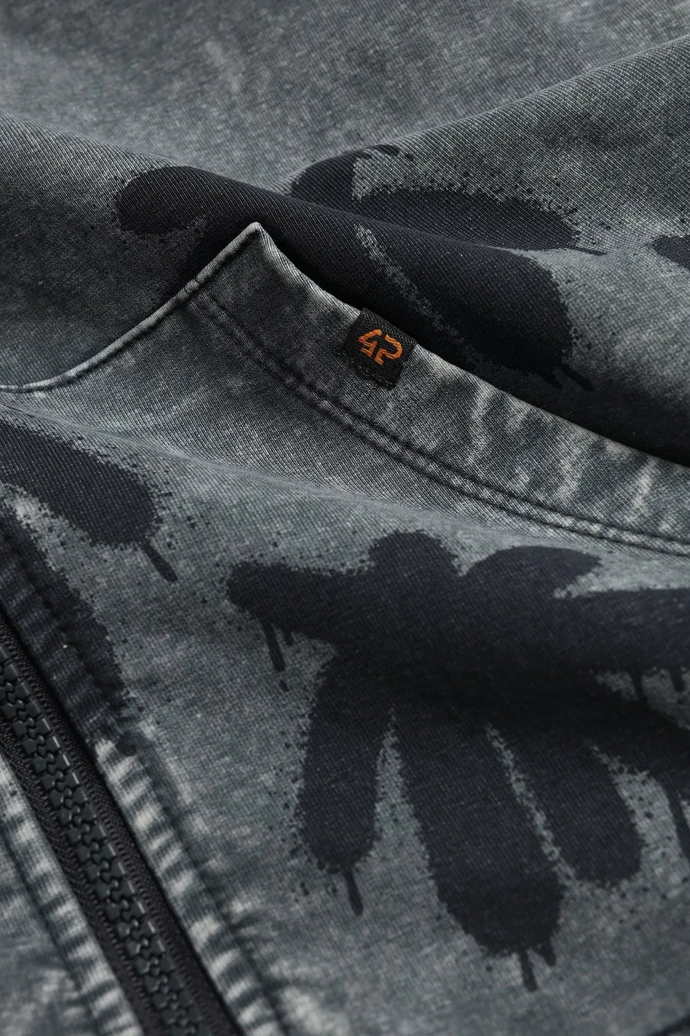 4President Oscar Black hoodie jongens rits palmprint