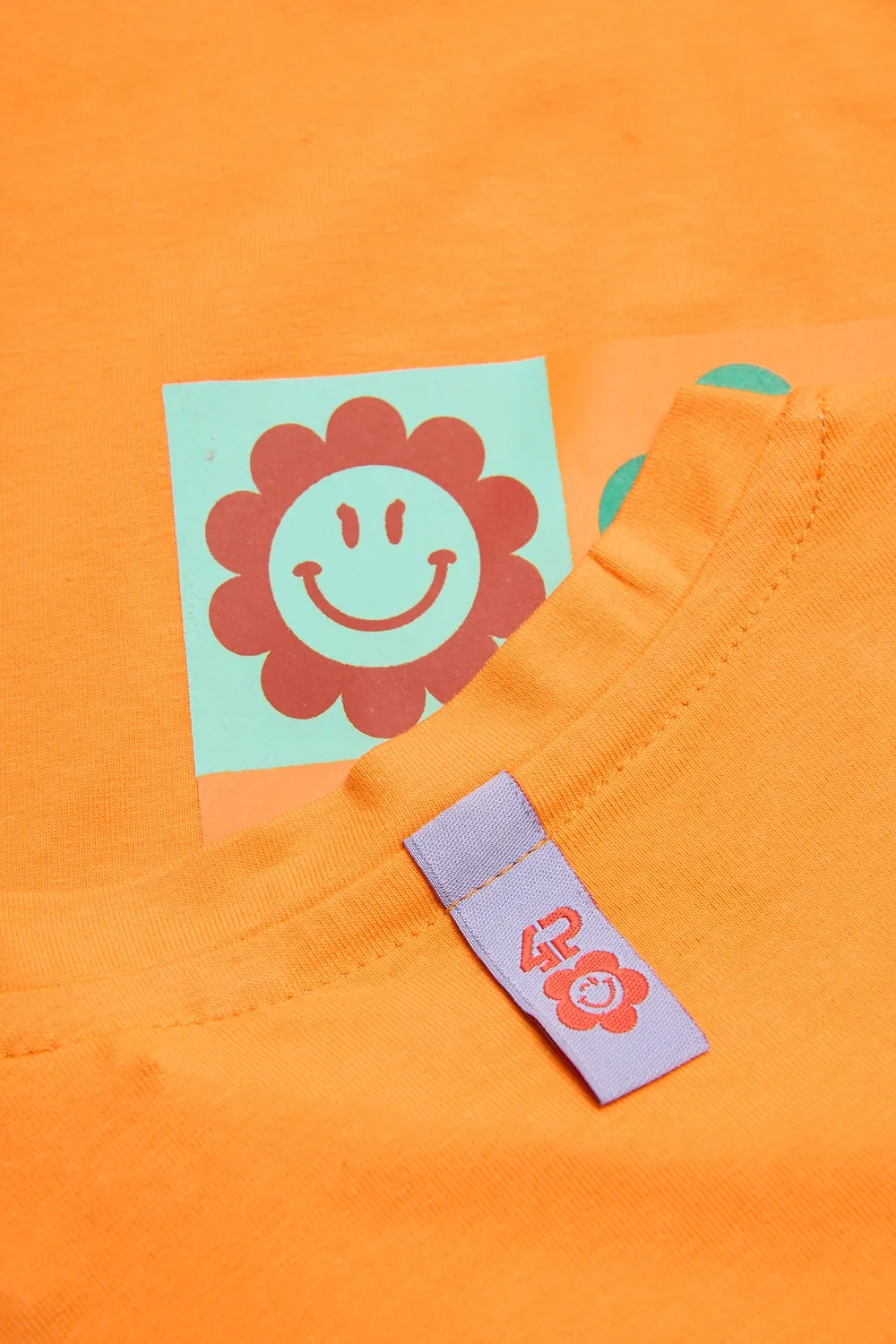4President Noor Orange T-shirt oranje drukknoop
