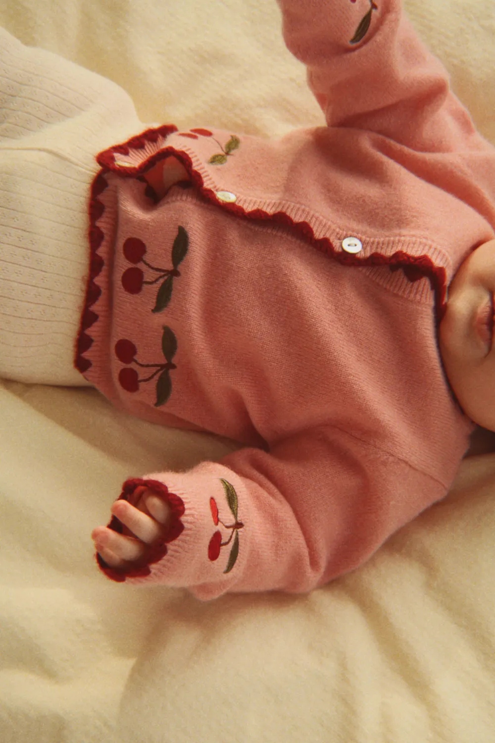 Konges Sløjd Collette cardigan pale blush wollen vest