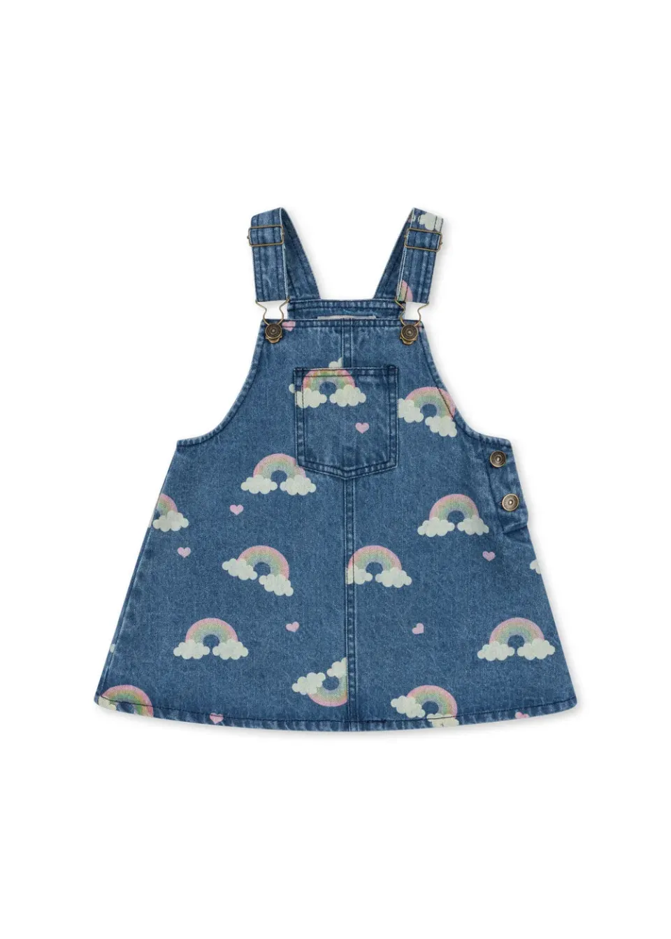Konges Sløjd Magot jurk rainbow overall denim bio
