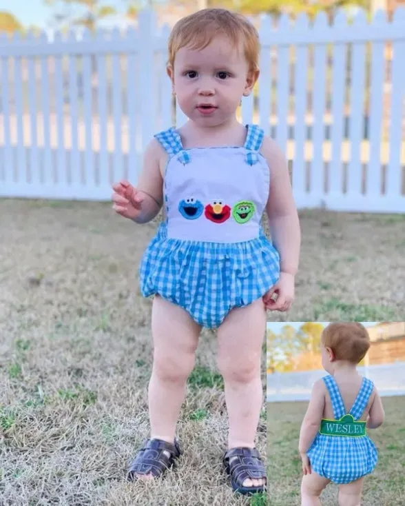Busy Bee Smocks Puppet Street boxpakje jongens geweven zomer