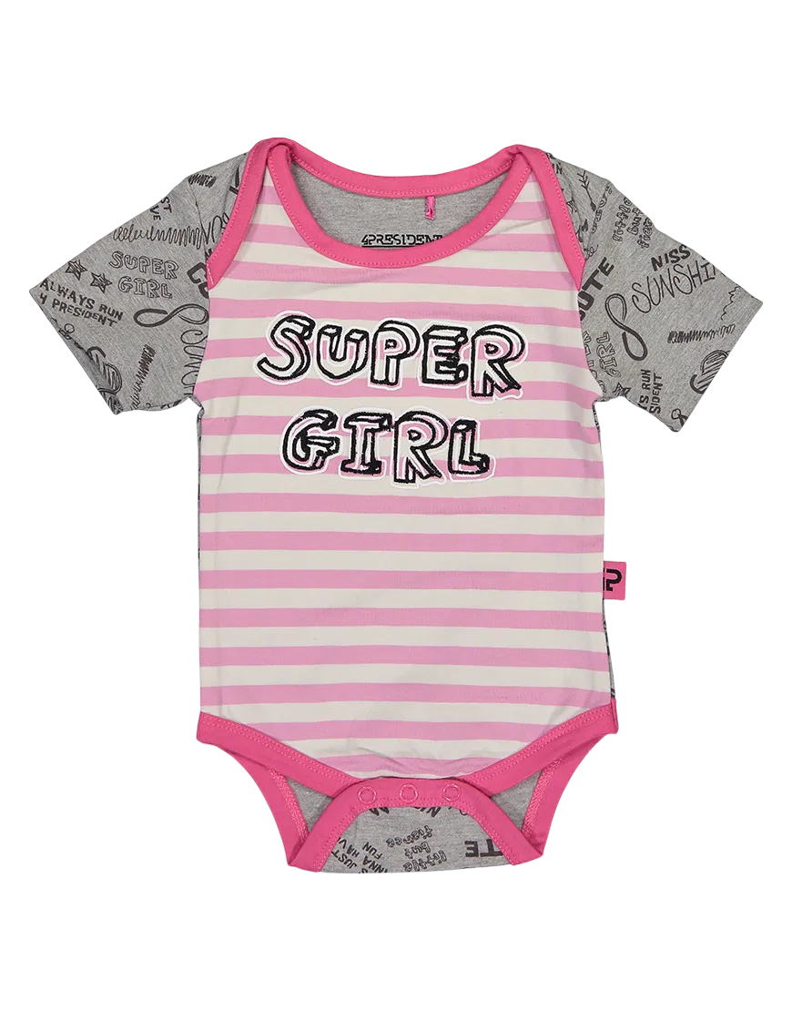 4President Baby Giftset Super Girl kraamset katoen
