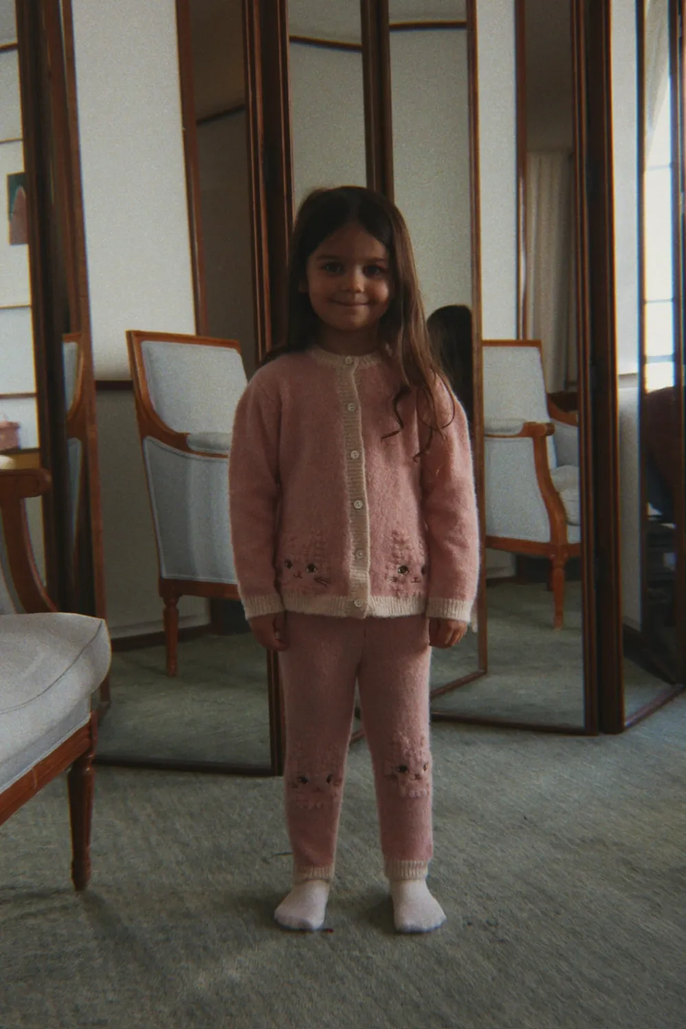 Konges Sløjd Kitty Broek Silver Pink Wol Gebreid