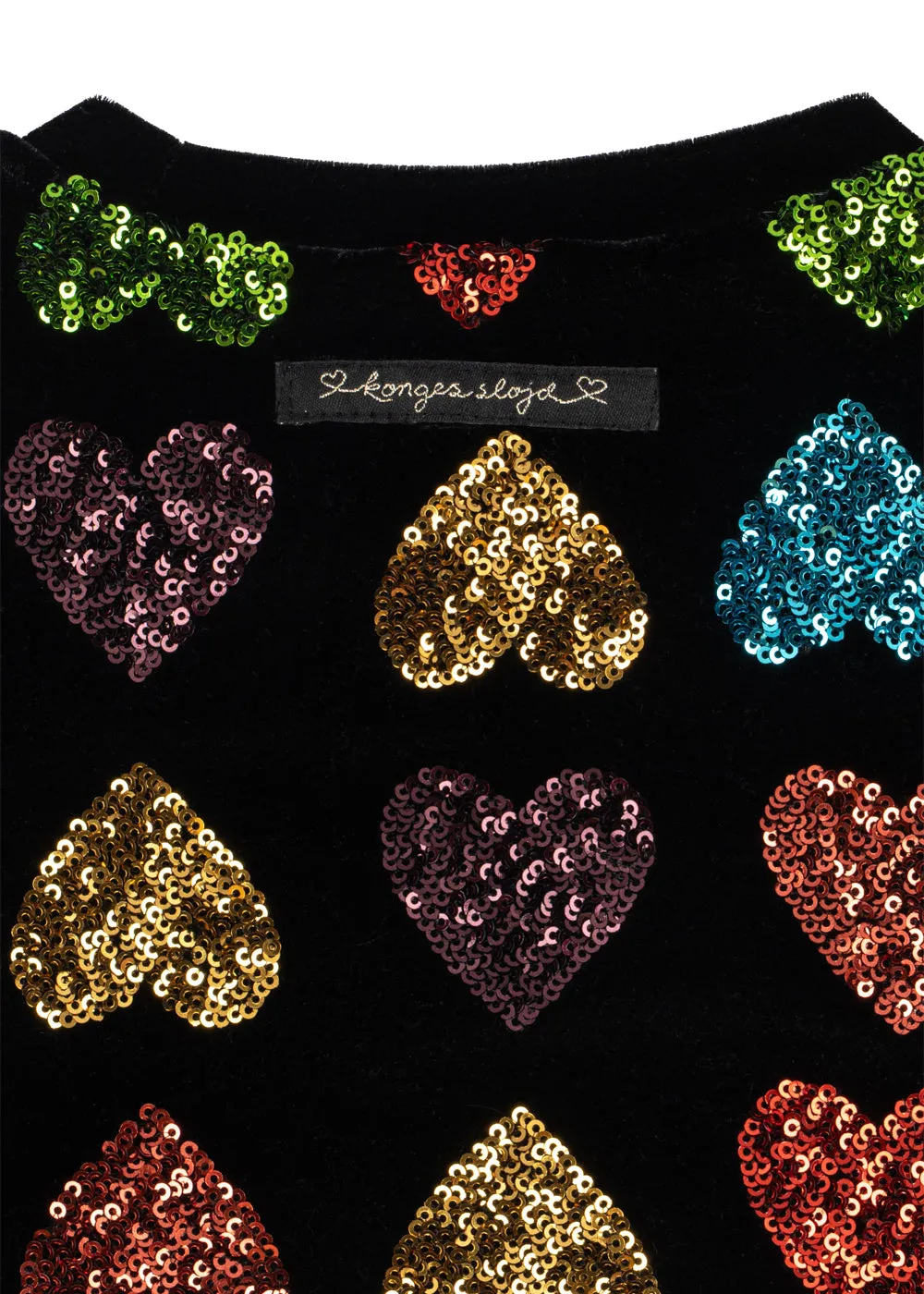 Konges Sløjd Cuore sweater amour sequin velours