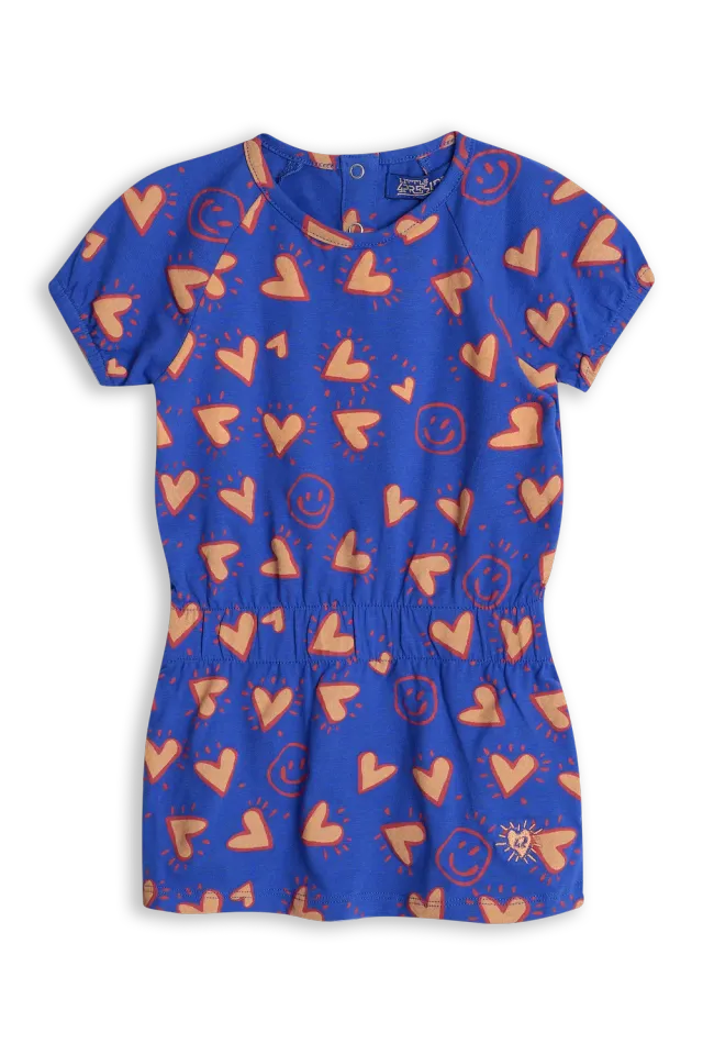 4President Cecile Dazzling blue jurk hartjesprint