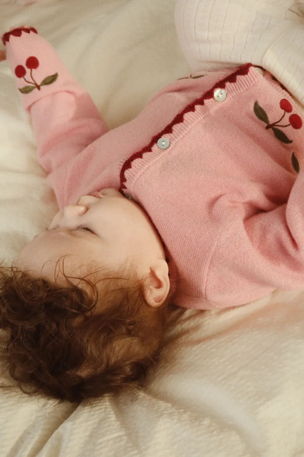 Konges Sløjd Collette cardigan pale blush wollen vest