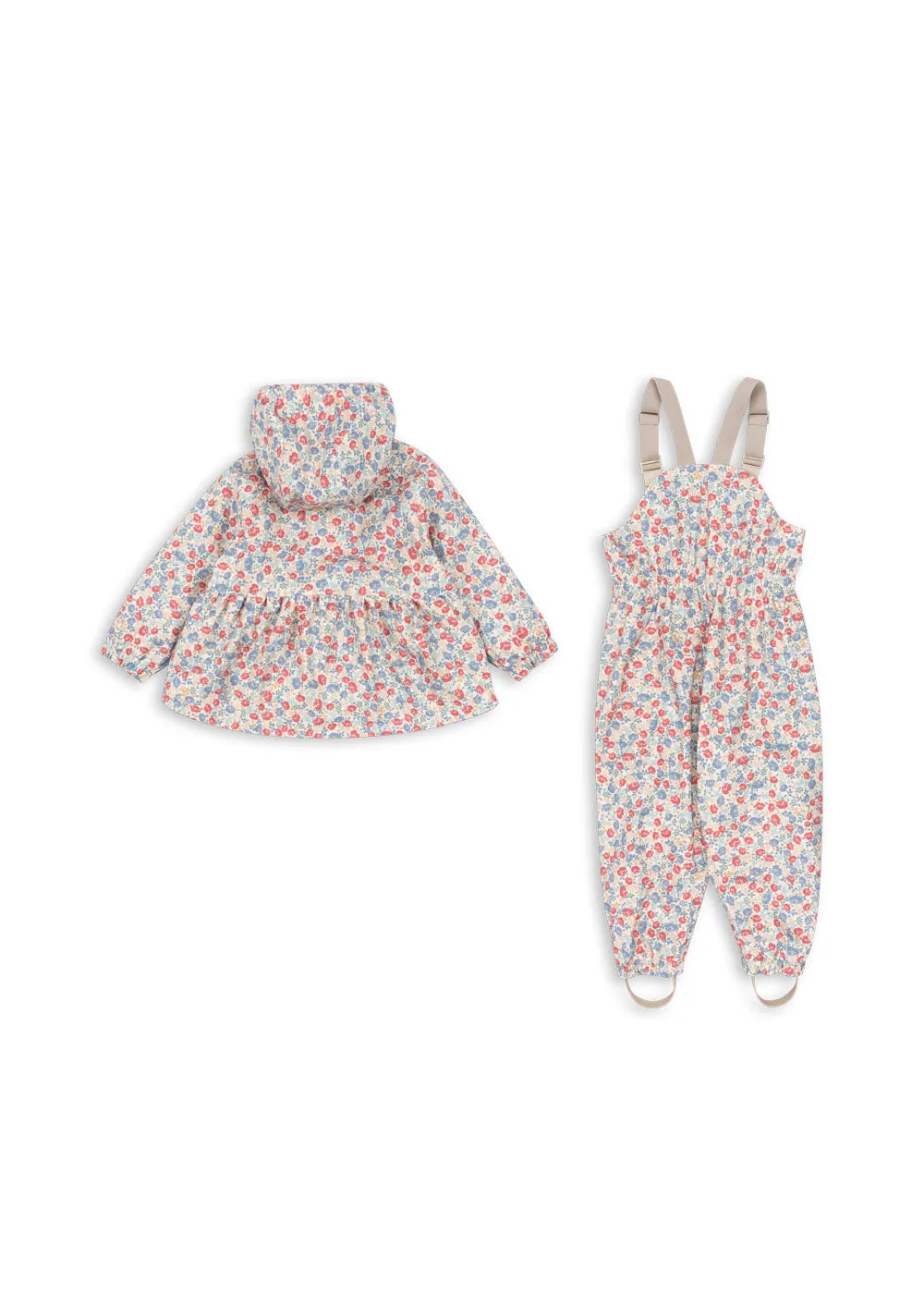 Konges Sløjd Rainy Palme regenset fiola fleece 2-delig