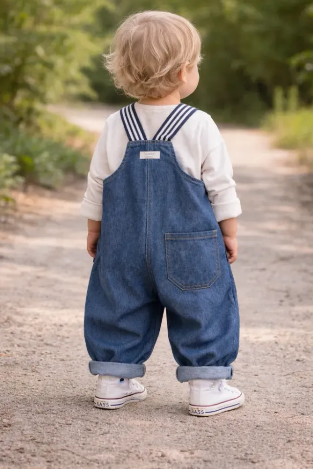 Louloúdi Sam salopette denim midblauw verstelbaar
