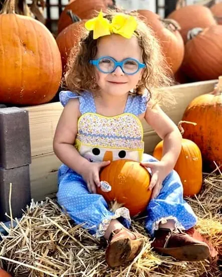 Busy Bee Smocks Scarecrows romper meisjes geweven herfst