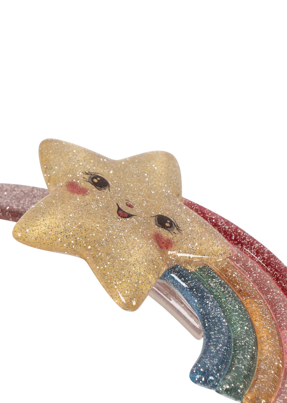 Konges Sløjd Regenboog Ster haarband multi glitter