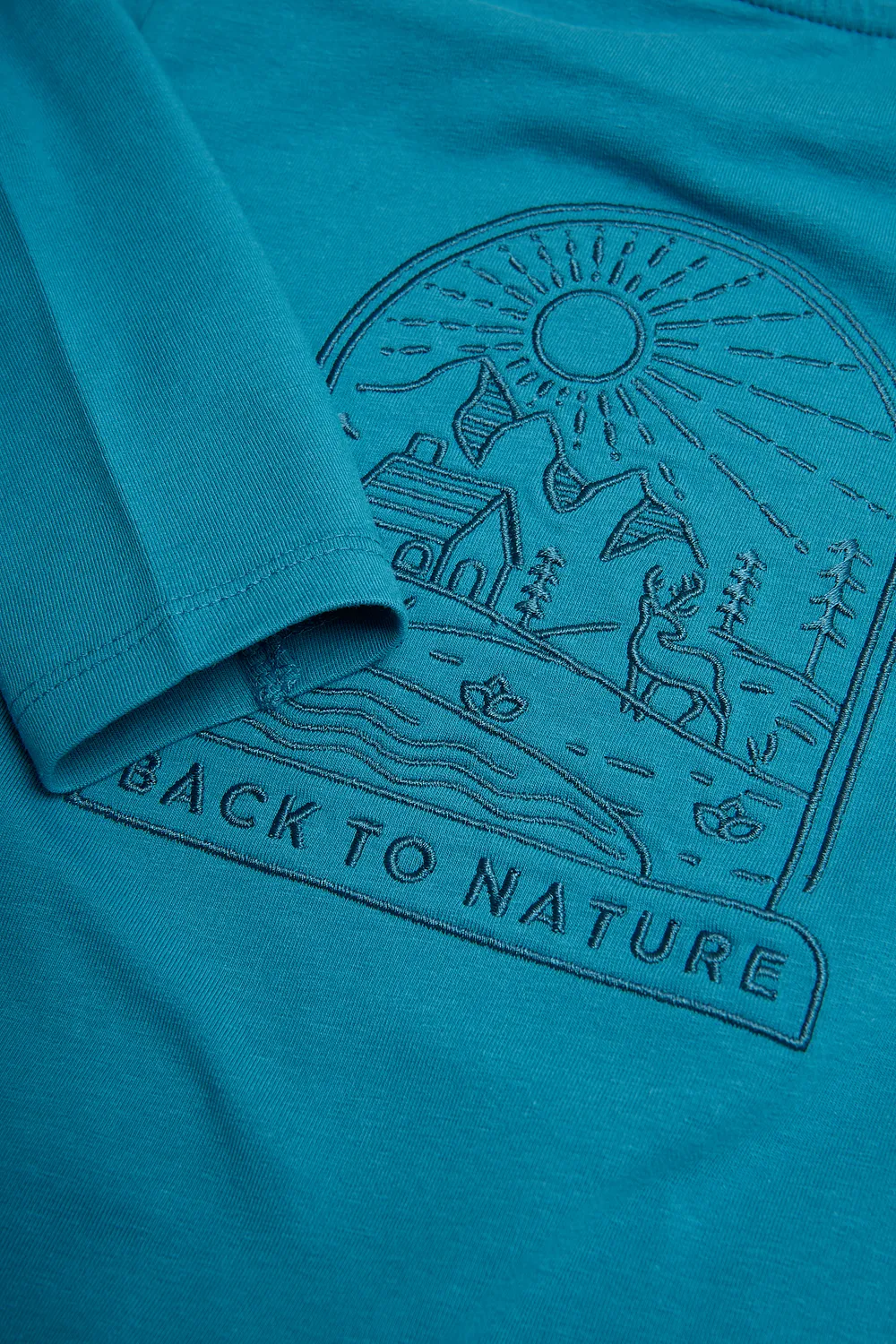 4President Boris Blue longsleeve blauw bergprint