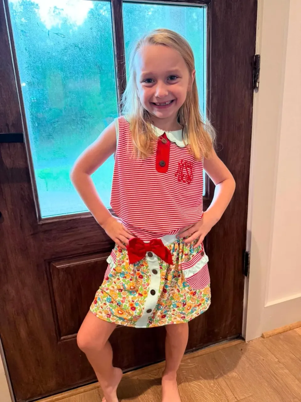 Busy Bee Smocks Ariel meisjes skort set 2T zonder naam