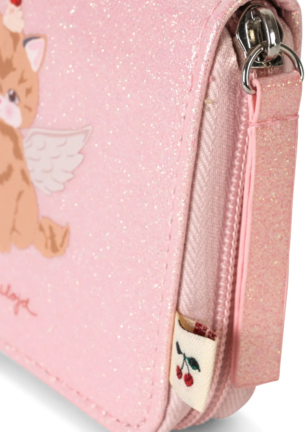 Konges Sløjd Kattenportemonnee cerise glitter pink