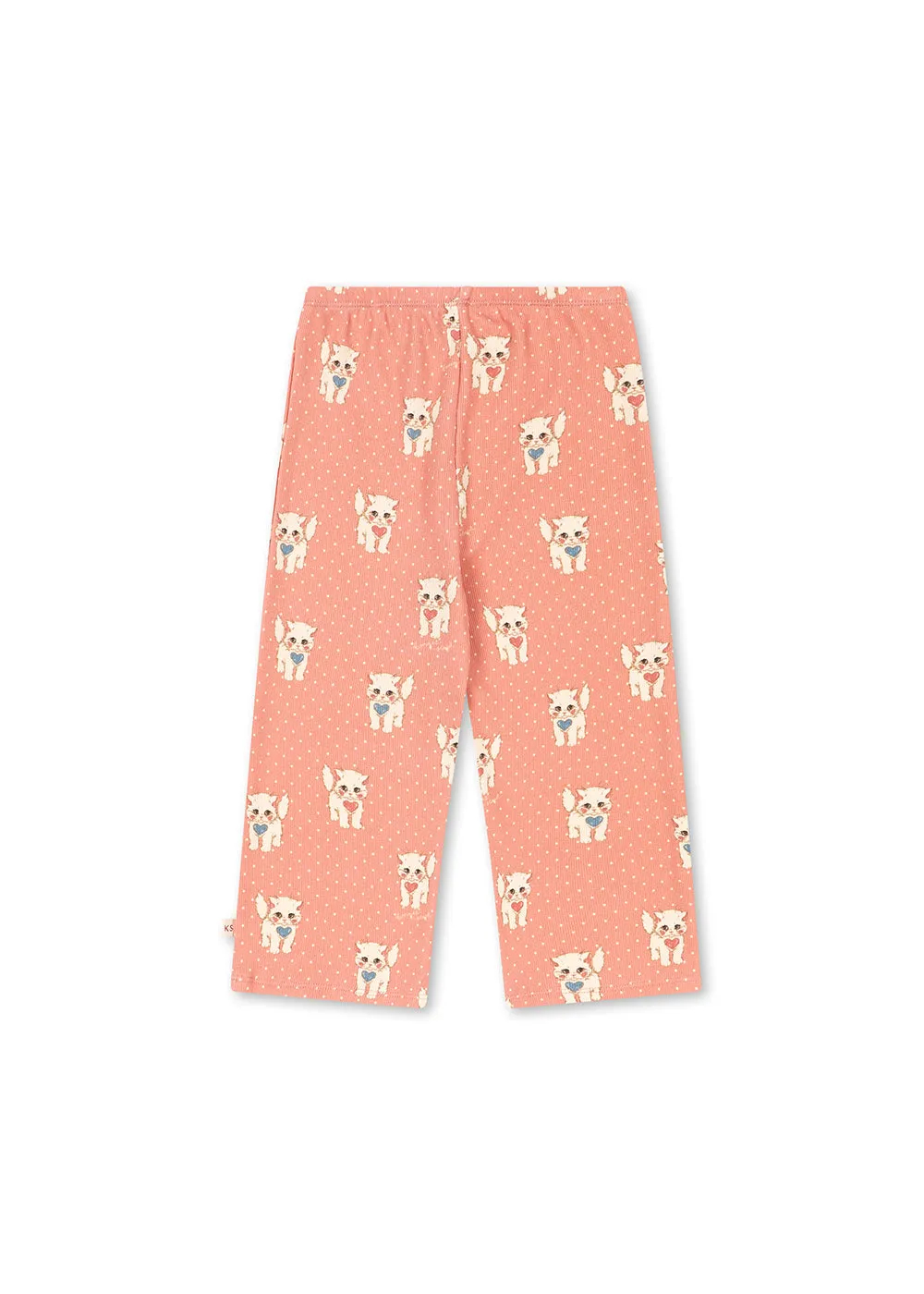 Konges Sløjd Ella broek ciao miao rose rib bio